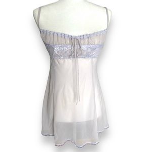 SOLD ❌ Victoria's Secret Y2K 100% Silk Milkmaid Slip Dress Size M Lavender Fairy